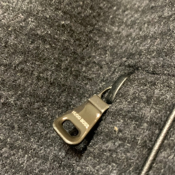 BOSS HUGO Boss Cassman coat wool blend zip/button front pockets lined men 40R - Picture 6 of 14